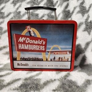 Vintage 1998 McDonalds 6" Metal Tin Lunchbox Happy Meal Golden Arches